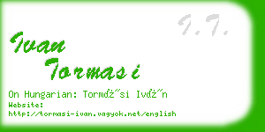ivan tormasi business card